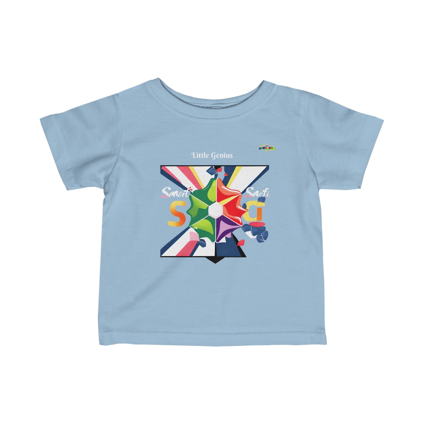 Little Genius Mindful Logo Infant Fine Jersey Tee--MyBrightSideClothing