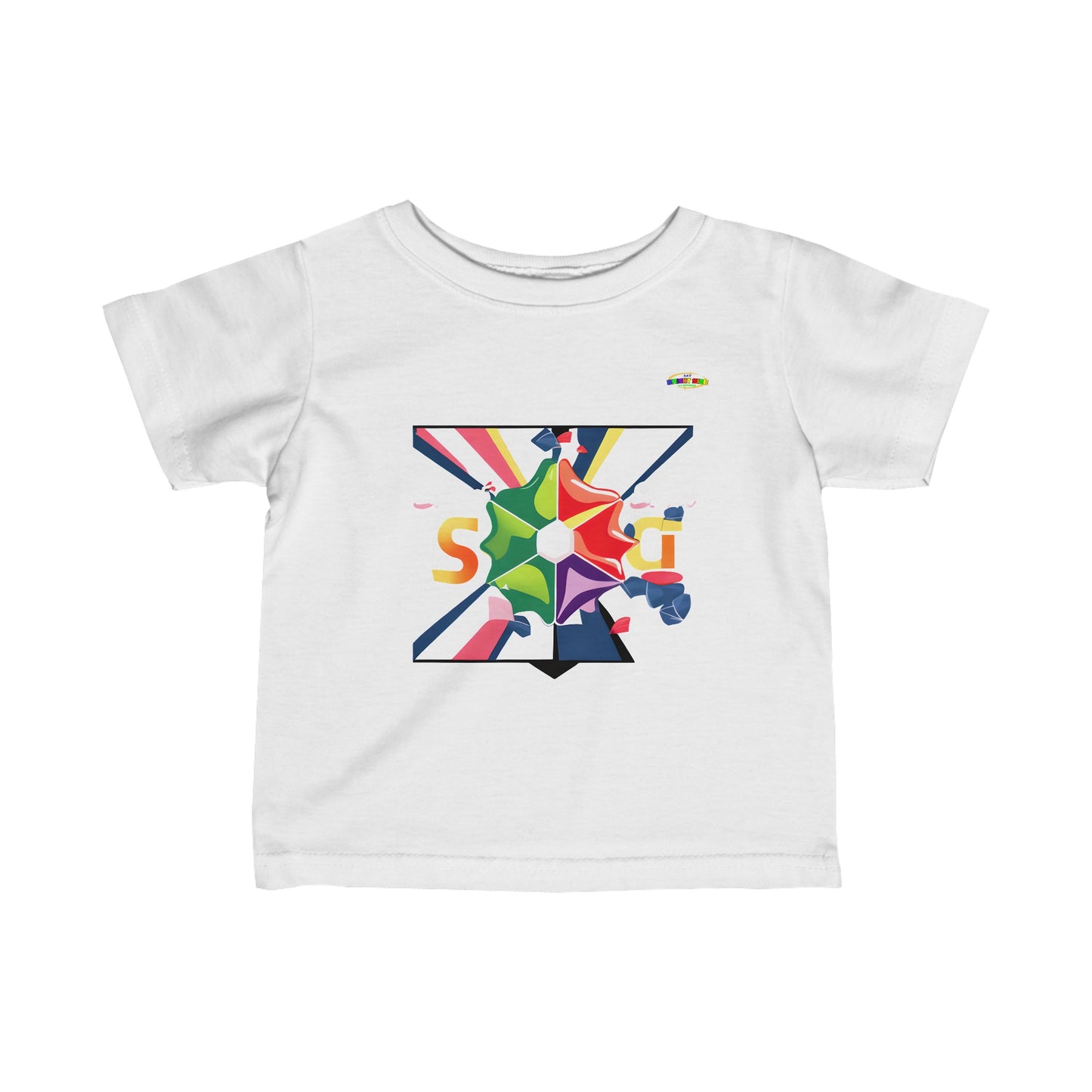 Little Genius Mindful Logo Infant Fine Jersey Tee--MyBrightSideClothing