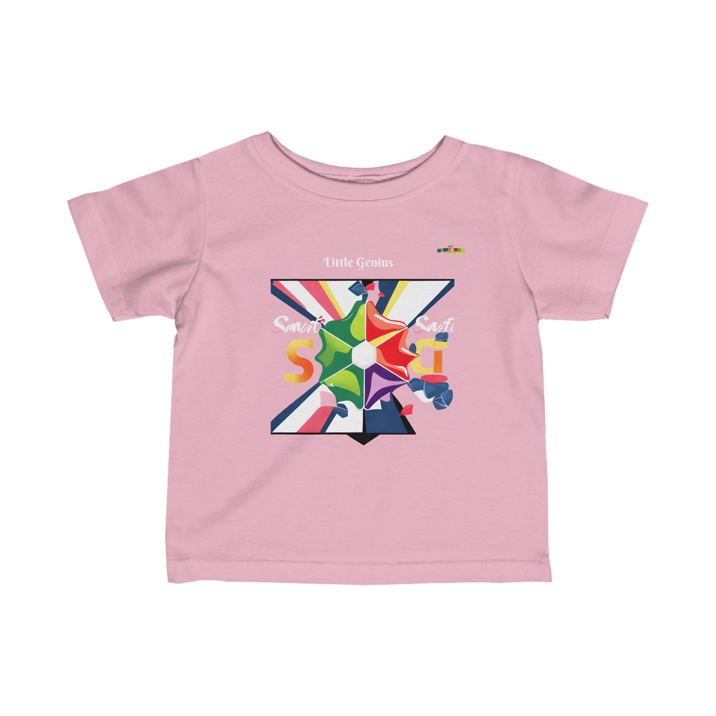 Little Genius Mindful Logo Infant Fine Jersey Tee--MyBrightSideClothing