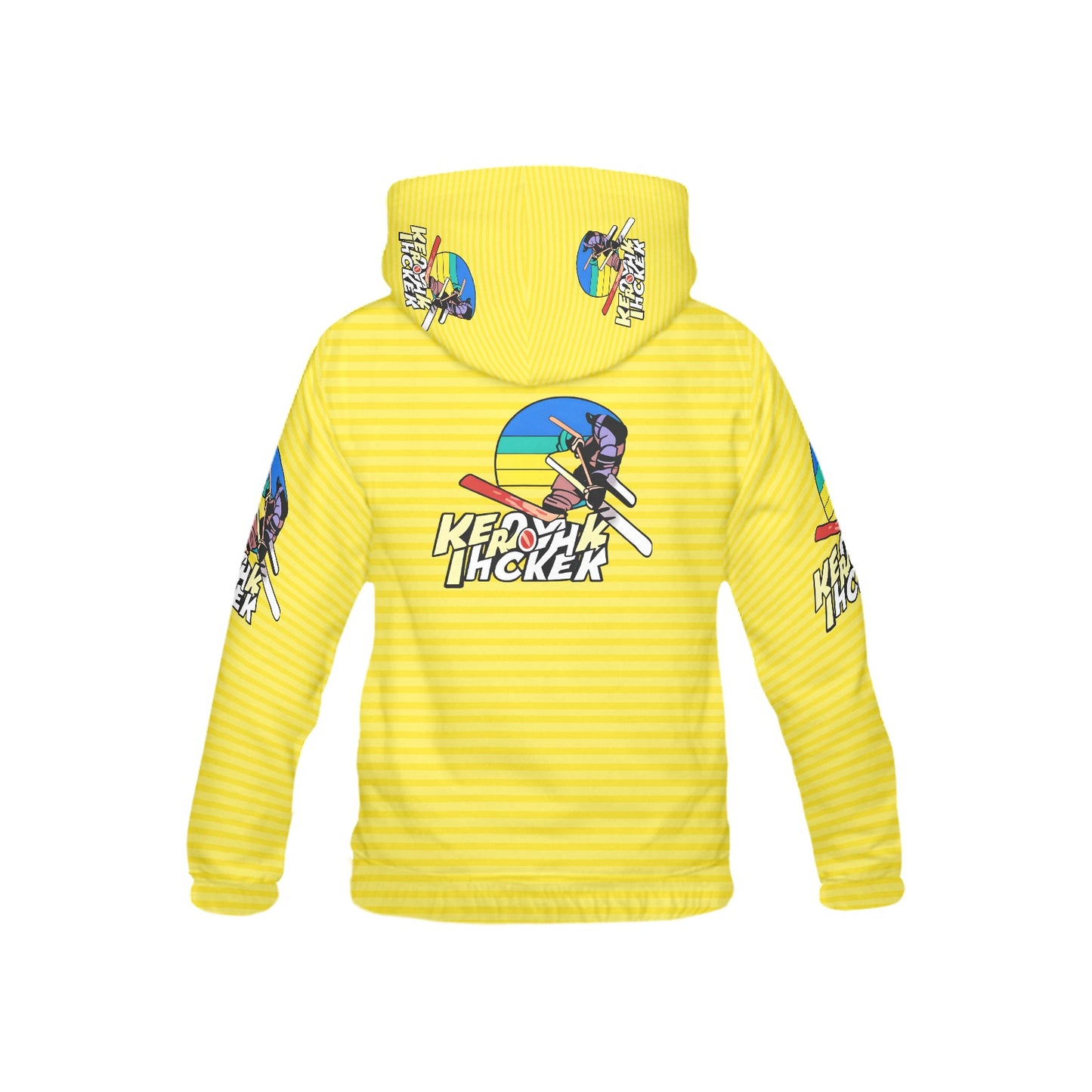 Yellow Snow Boarding Pattern and Graphic Children's Hoodie-My Bright Side Clothing