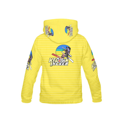 Yellow Snow Boarding Pattern and Graphic Children's Hoodie-My Bright Side Clothing