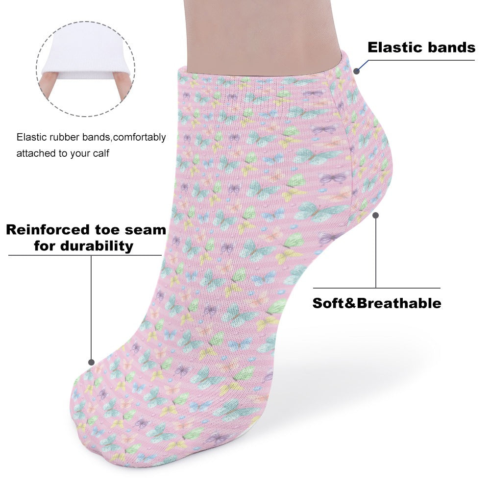 Beautiful Pastel pink Butterfly Pattern Children's Comfortable Socks -5 Pairs -MyBrightSideClothing