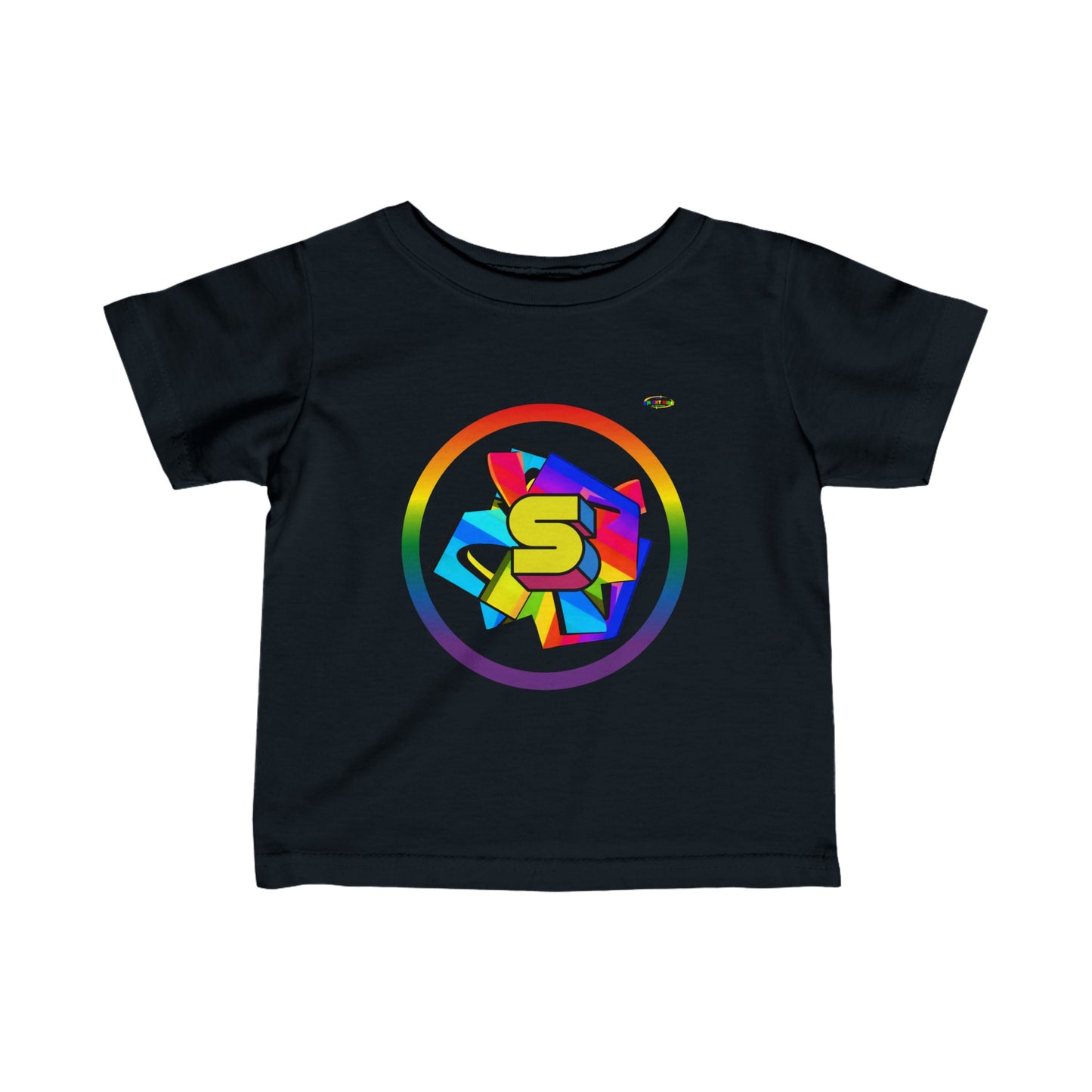 Cute Rainbow Super Hero Logo Infant Fine Jersey Tee--My Bright Side Clothing