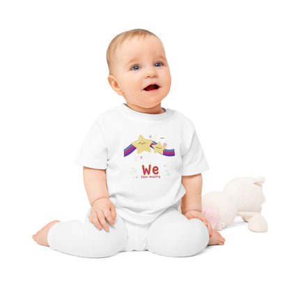 Cute We are Star-mazing rainbow star Graphic Baby T-Shirt-My Bright Side Clothing