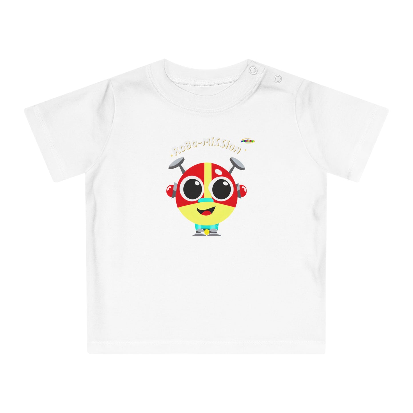 Cute little Robo Mission Robot Logo Baby T-Shirt -MyBrightSideClothing