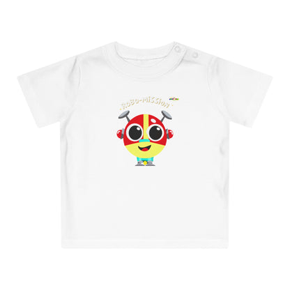 Cute little Robo Mission Robot Logo Baby T-Shirt -MyBrightSideClothing