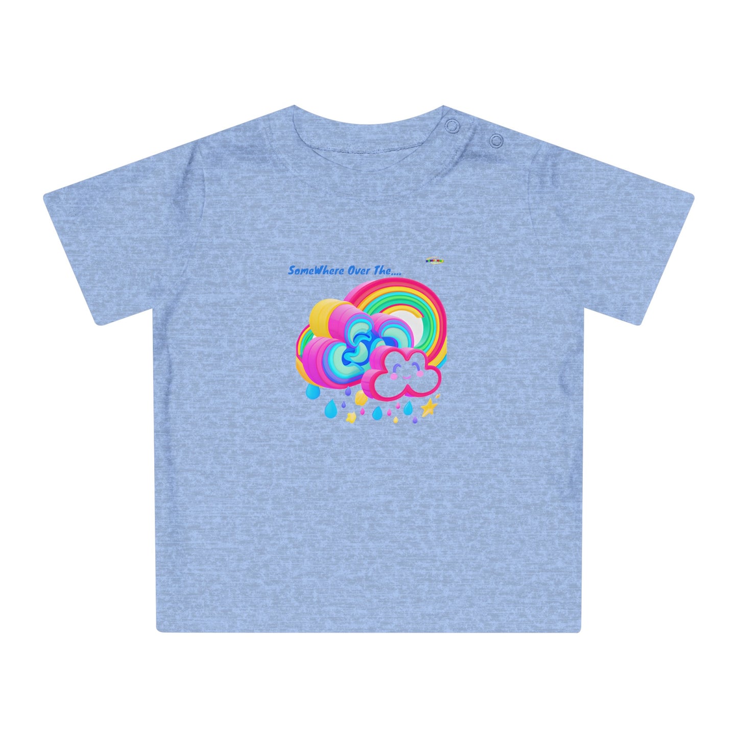 Cute Pastel Somewhere Over The Rainbow Baby T-Shirt-My Bright Side Clothing