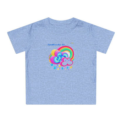 Cute Pastel Somewhere Over The Rainbow Baby T-Shirt-My Bright Side Clothing