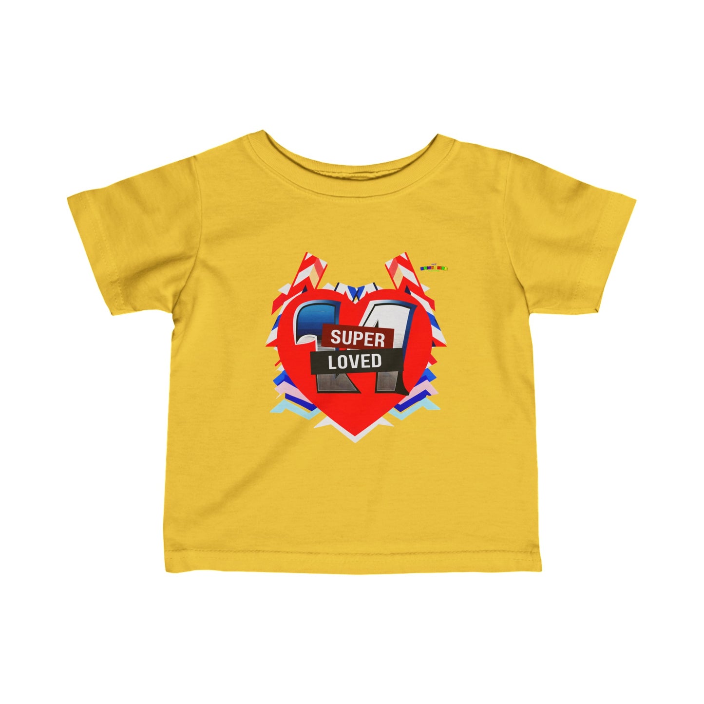 Super Loved Super Hero Heart Logo Infant Fine Jersey Tee-My Bright Side Clothing