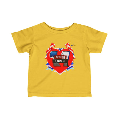 Super Loved Super Hero Heart Logo Infant Fine Jersey Tee-My Bright Side Clothing