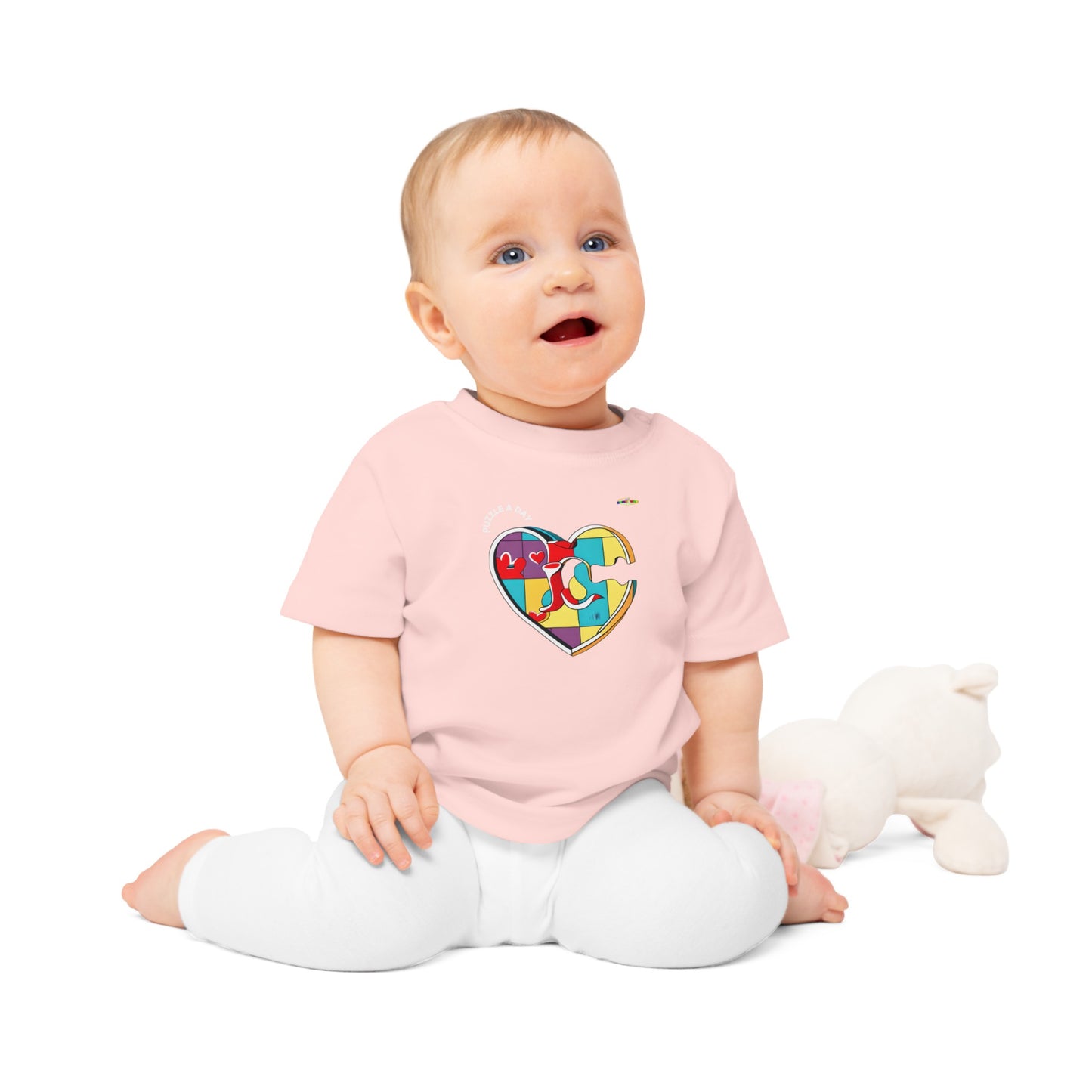 Cute Rainbow Heart Logo Baby T-Shirt-My Bright Side Clothing