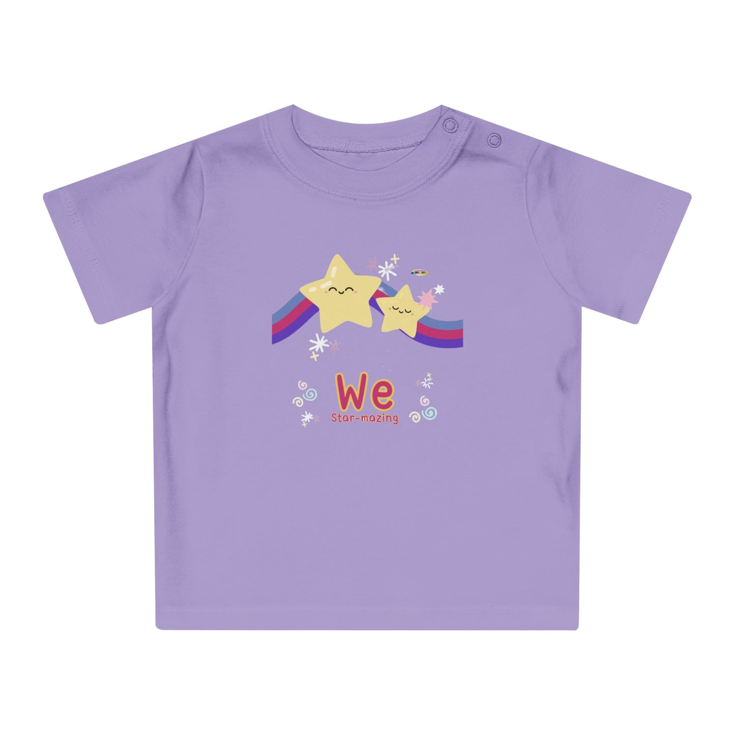 Cute We are Star-mazing rainbow star Graphic Baby T-Shirt-My Bright Side Clothing