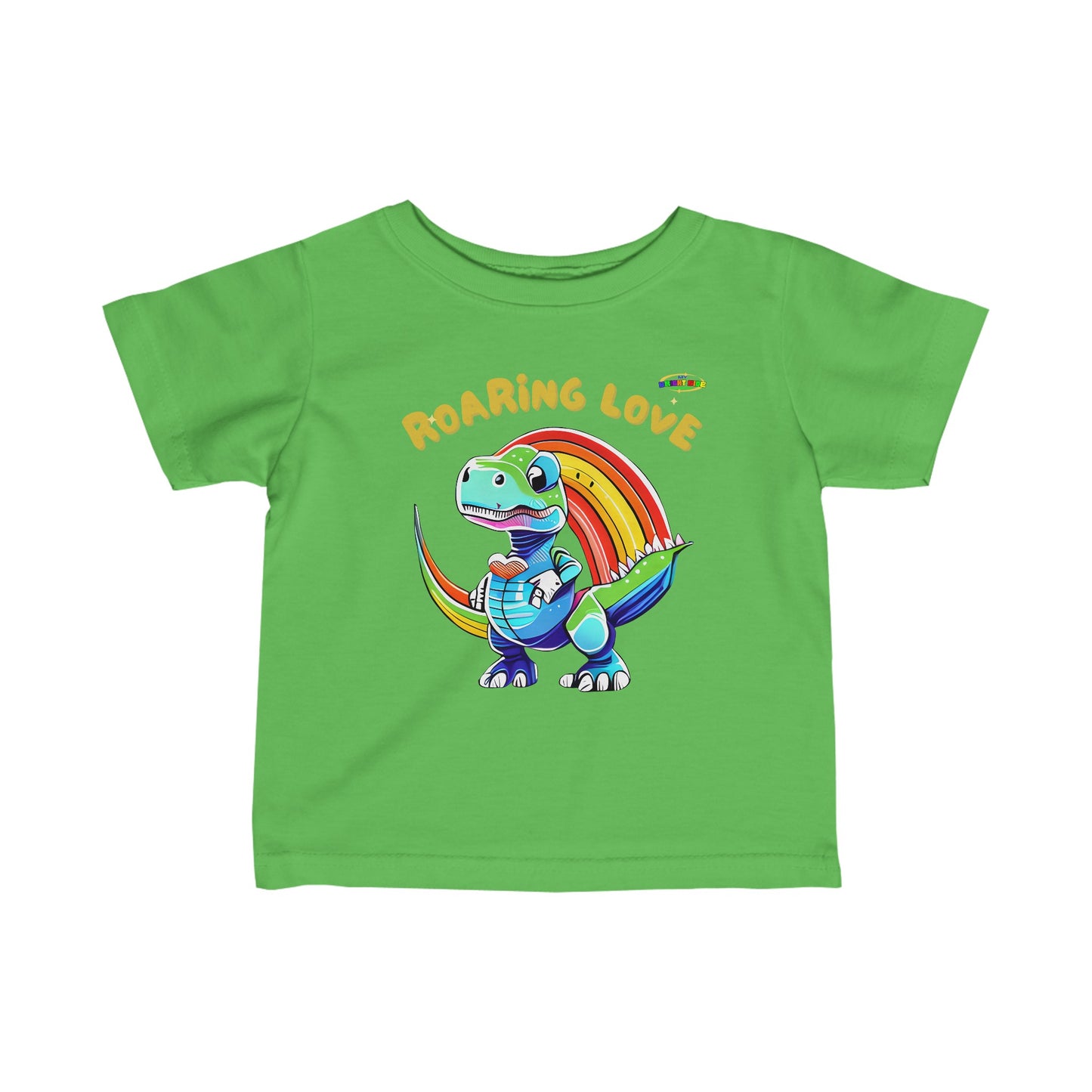 Roaring Love Heart Dino Logo Infant Fine Jersey Tee-MyBrightSideClothing