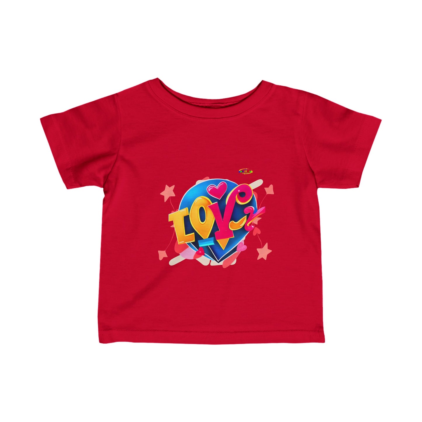 Cute Super Love Logo Infant Fine Jersey Tee-My Bright Side Clothing