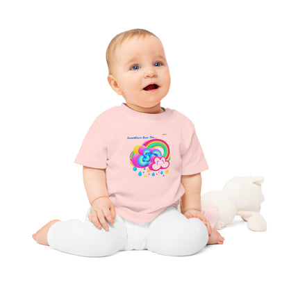 Cute Pastel Somewhere Over The Rainbow Baby T-Shirt-My Bright Side Clothing