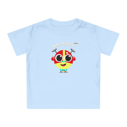 Cute little Robo Mission Robot Logo Baby T-Shirt -MyBrightSideClothing