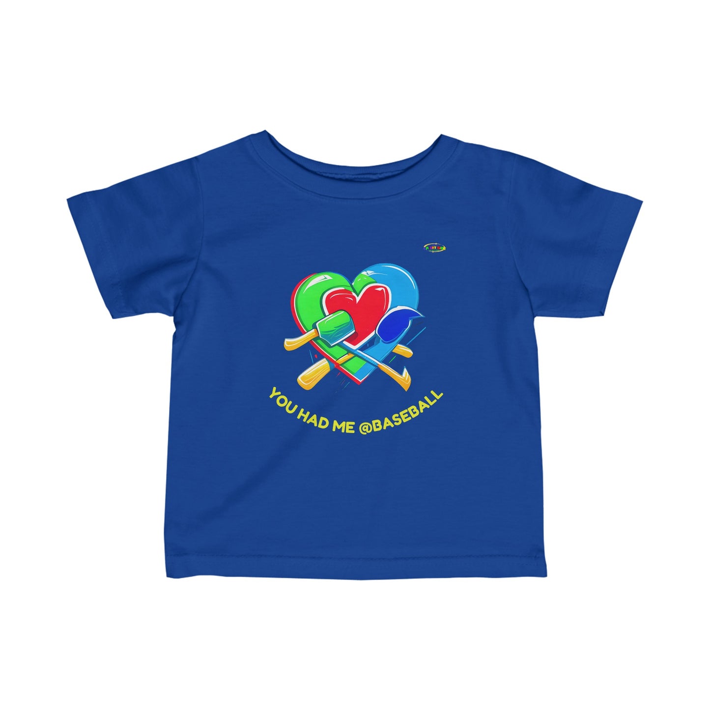 Cute you had me @baseball heart Logo Infant Fine Jersey Tee-MyBrightSideClothing