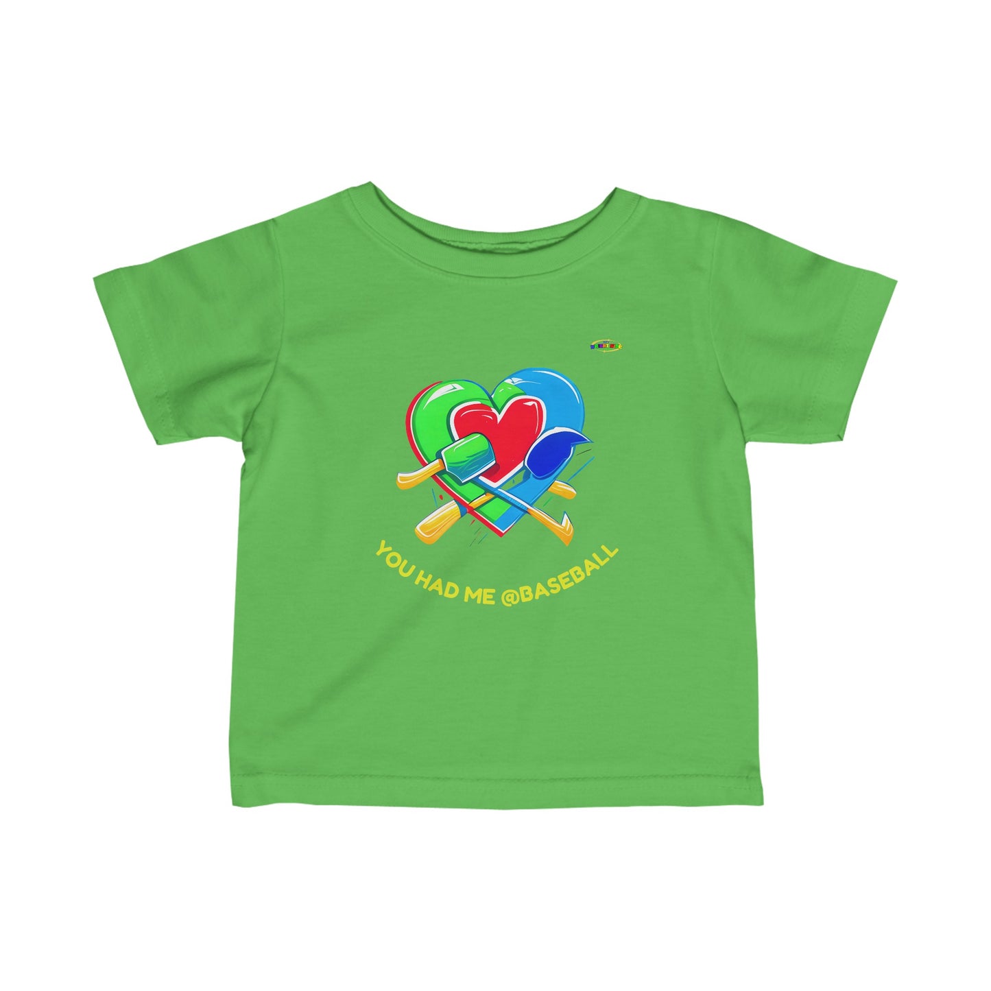 Cute you had me @baseball heart Logo Infant Fine Jersey Tee-MyBrightSideClothing