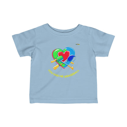 Cute you had me @baseball heart Logo Infant Fine Jersey Tee-MyBrightSideClothing