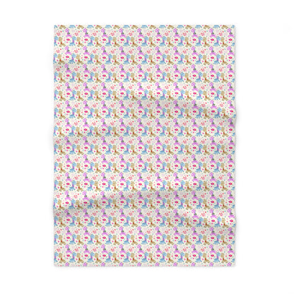 Cute Love Giraffe Pattern Soft Fleece Baby Blanket-My Bright Side Clothing