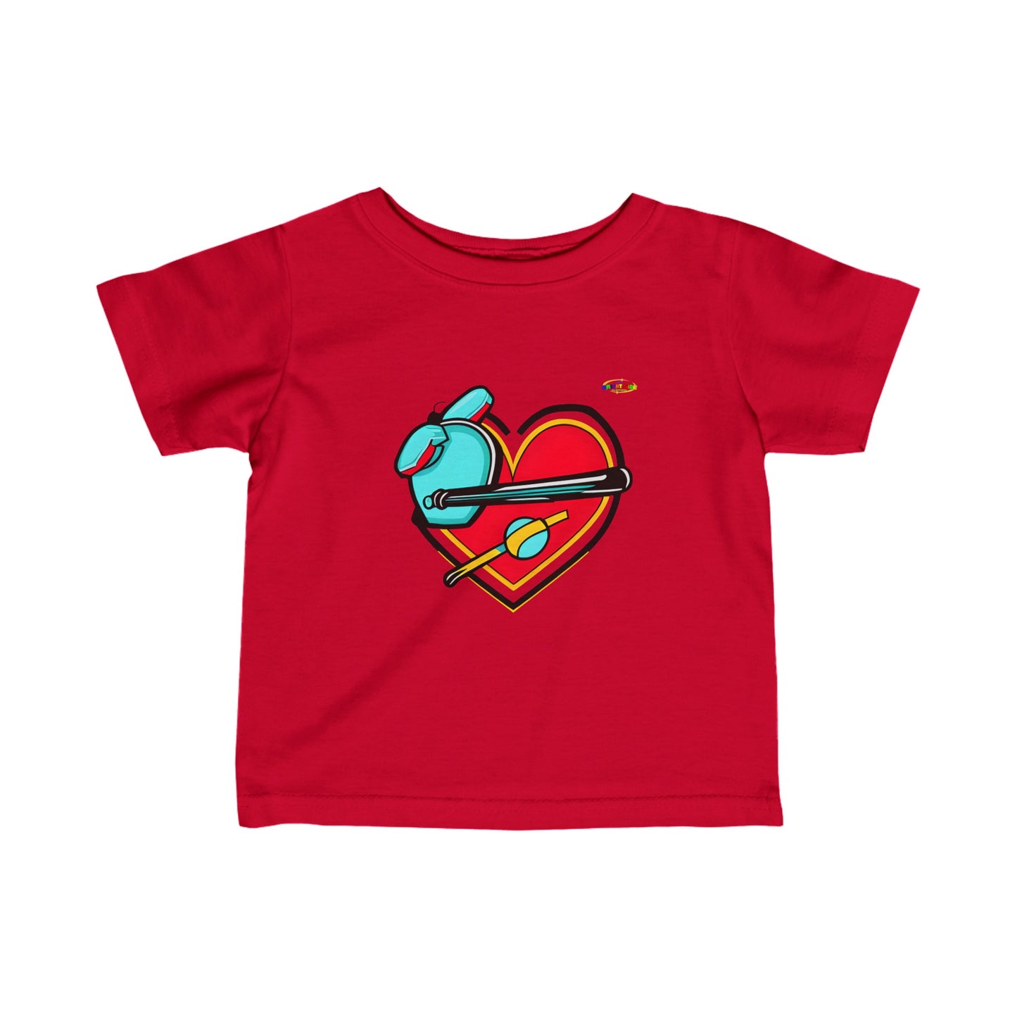 Cute Simple Baseball Heart Logo Infant Tee Jersey-My Bright Side Clothing