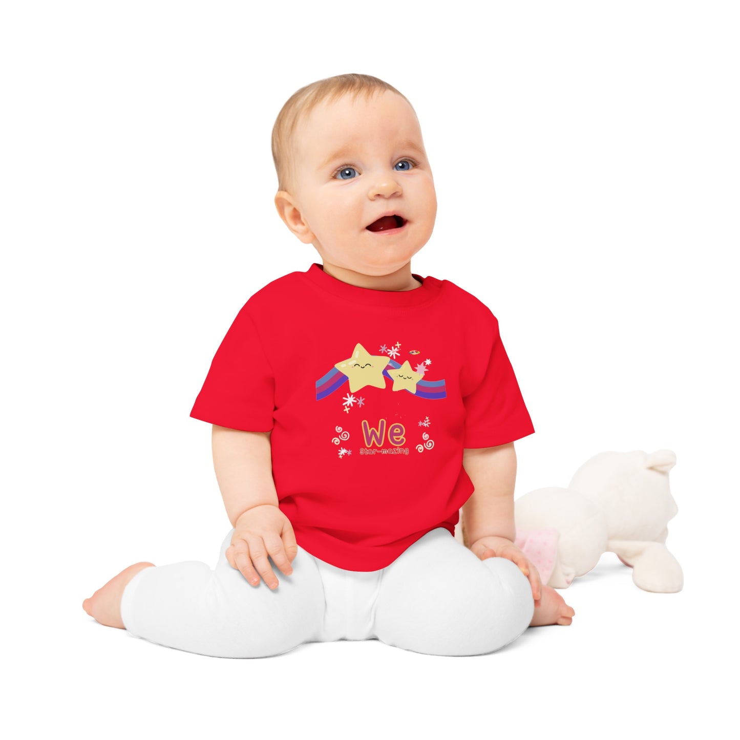 Cute We are Star-mazing rainbow star Graphic Baby T-Shirt-My Bright Side Clothing