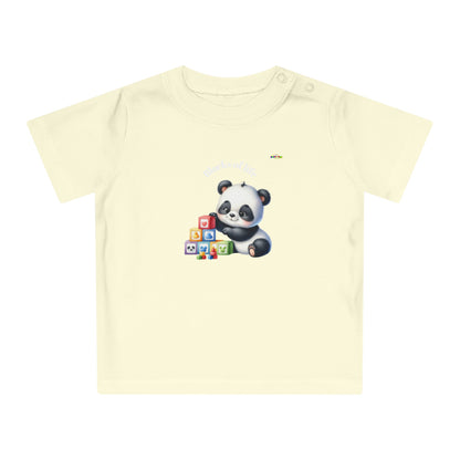 Cute Baby Panda Bear Building Blocks Graphic  Baby T-Shirt-My Bright Side Clothing