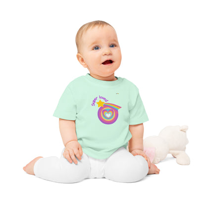 Cute Super Loved Rainbow Star Logo Baby T-Shirt-My Bright Side Clothing