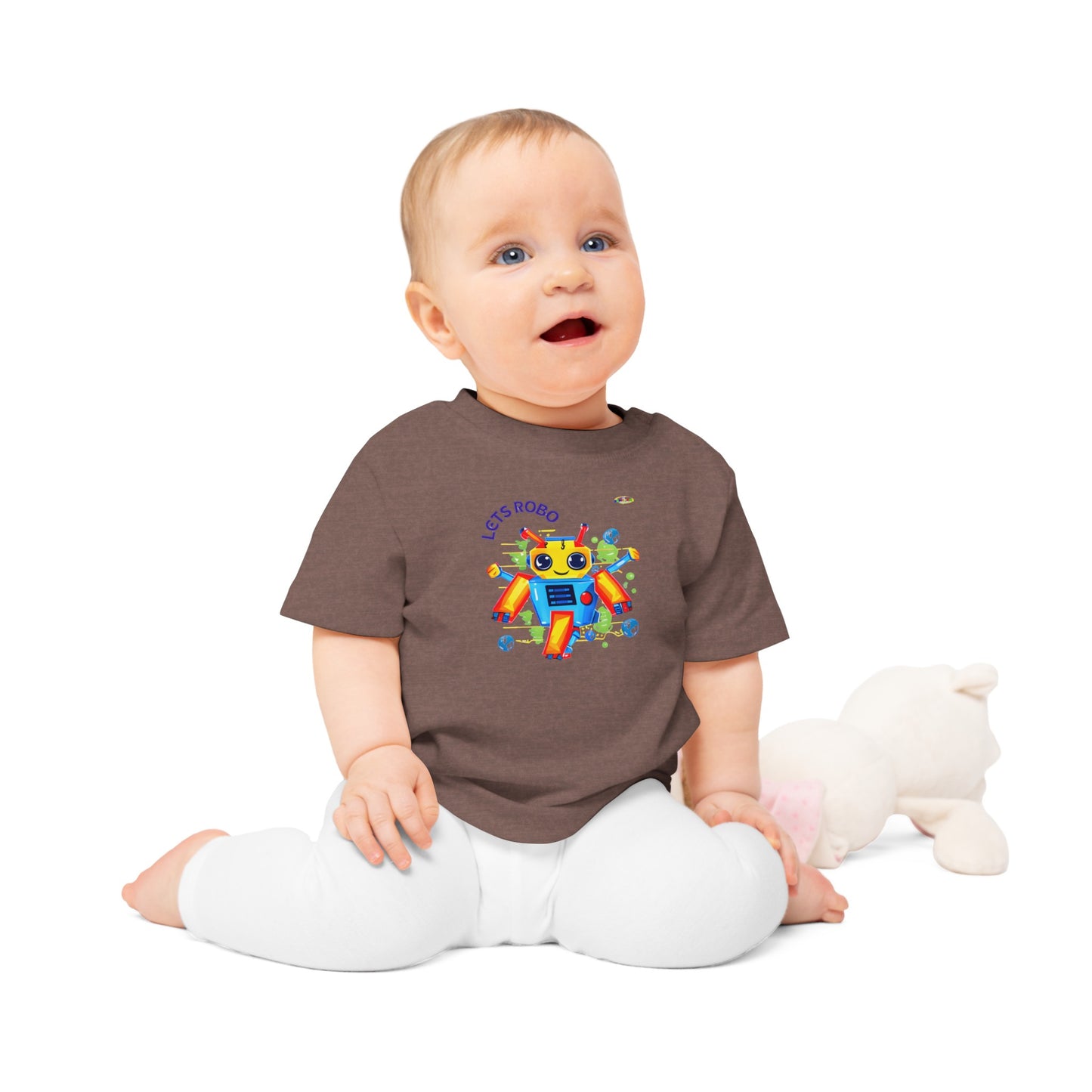 Cute Lets Little Dancing Robot Baby T-Shirt-My Bright Side Clothing