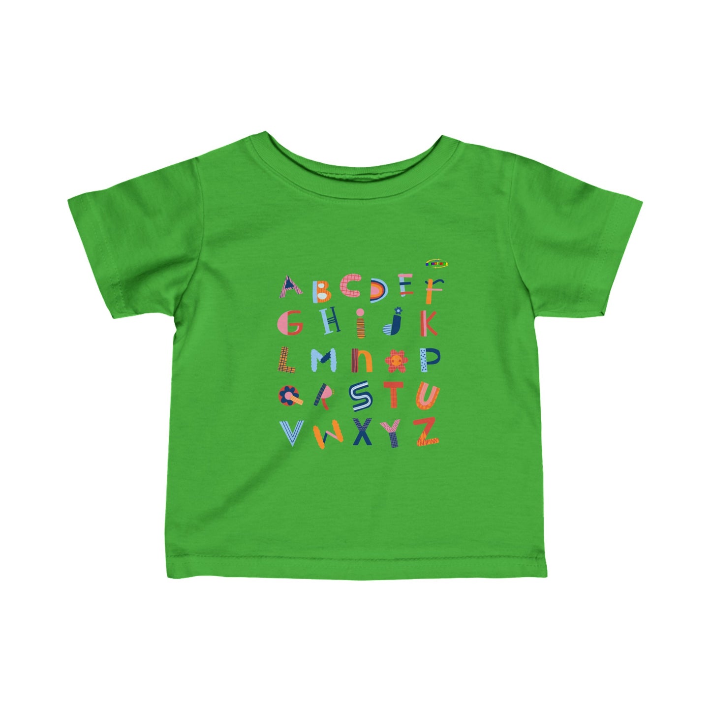 Alphabet Graphic Infant Fine Jersey Tee-My Bright Side Clothing