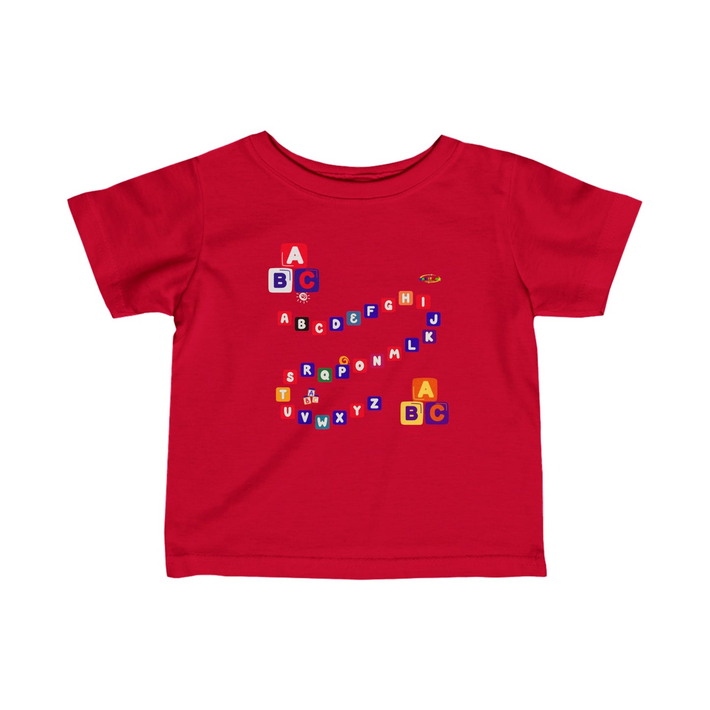 Cute Alphabet maze Infant Fine Jersey Tee-My Bright Side Clothing