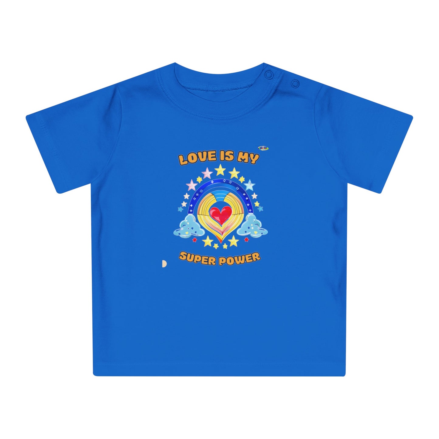 Love is My Super Power Rainbow and Heart Graphic Baby T-Shirt-My Bright Side Clothing