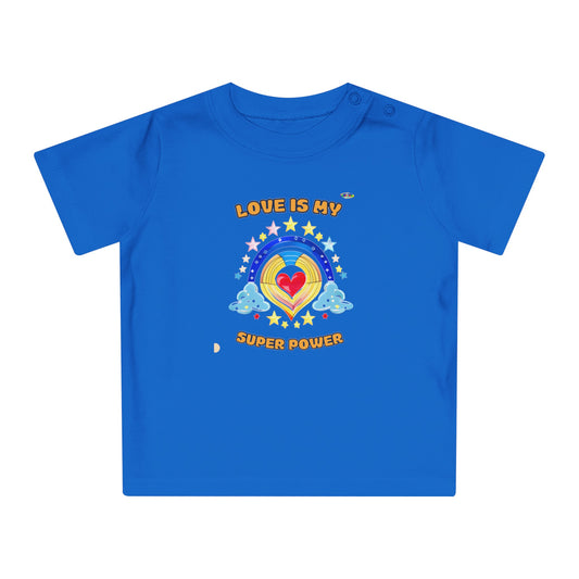 Love is My Super Power Rainbow and Heart Graphic Baby T-Shirt-My Bright Side Clothing