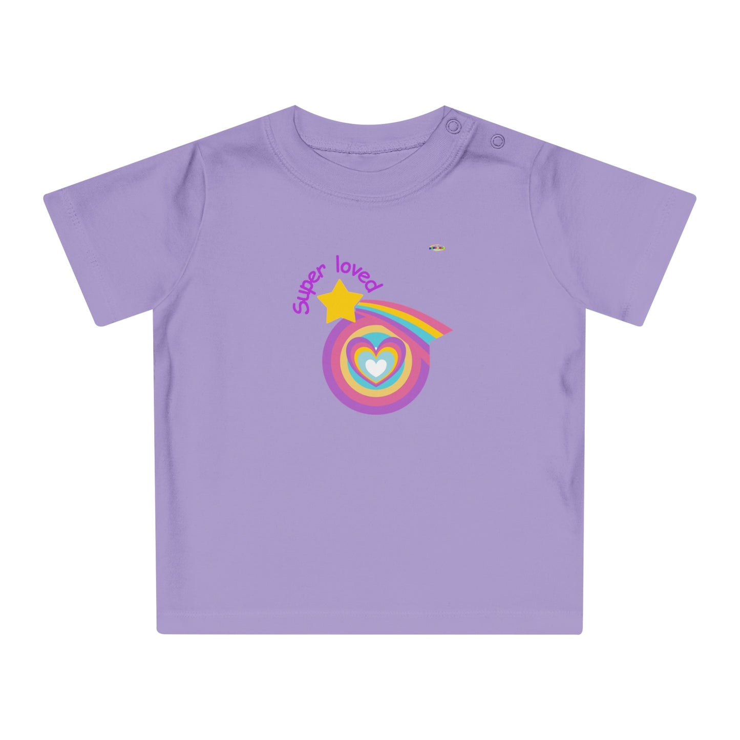 Cute Super Loved Rainbow Star Logo Baby T-Shirt-My Bright Side Clothing