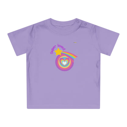 Cute Super Loved Rainbow Star Logo Baby T-Shirt-My Bright Side Clothing