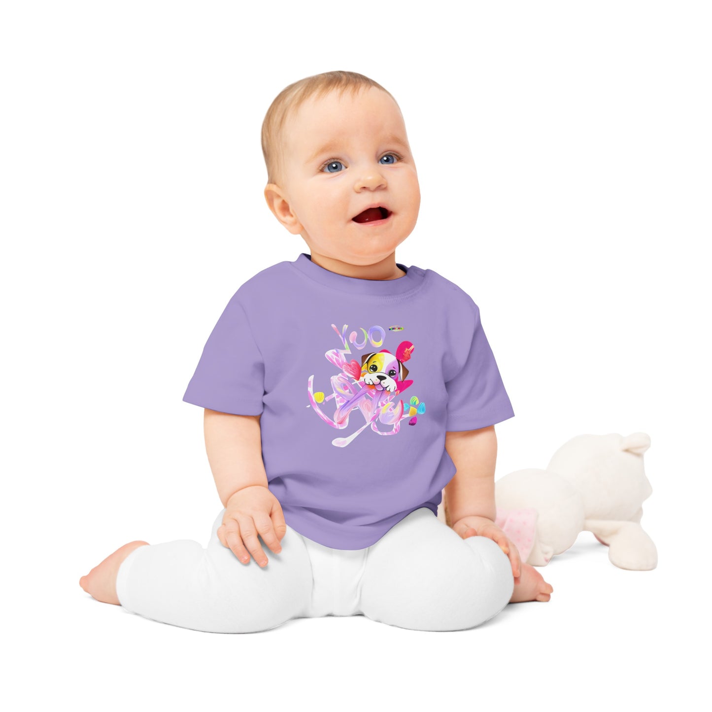 Cute Puppy Love Graphic Baby -Shirt-My Bright Side Clothing