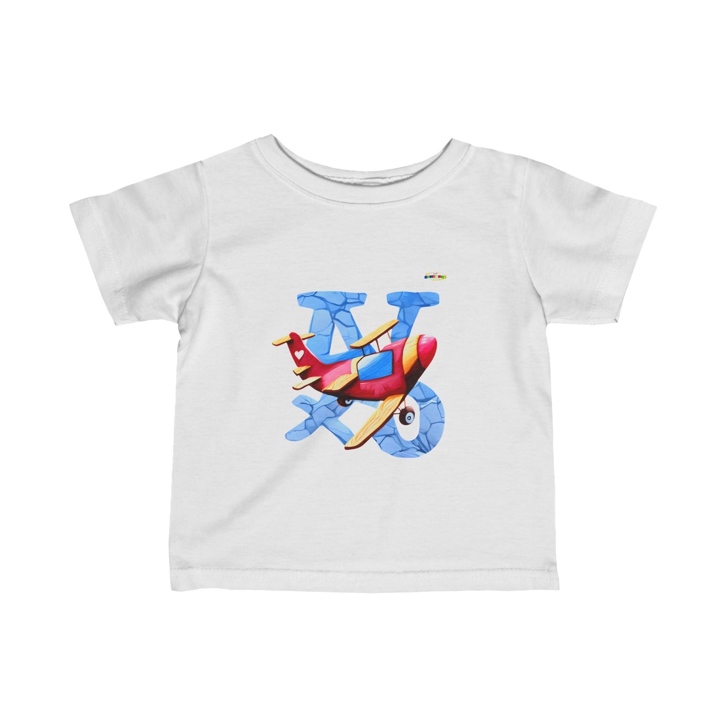 Cute I Love Planes Graphic Infant Fine Jersey Tee-My Bright Side Clothing