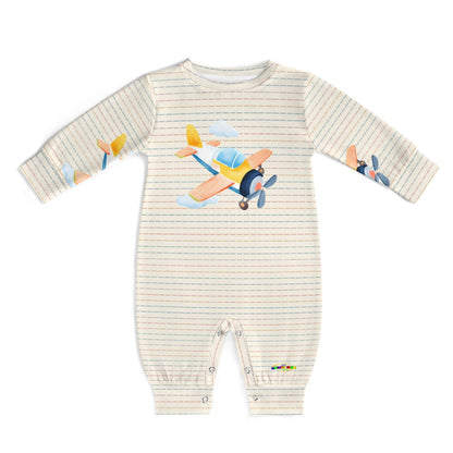 Cute Pastel Airplane Graphic Baby Romper -My Bright Side Clothing