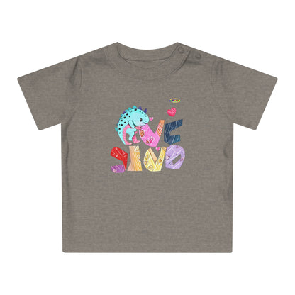 Cute Roaring Dino Love Graphic Baby T-Shirt-mybrigtsideclothing.com