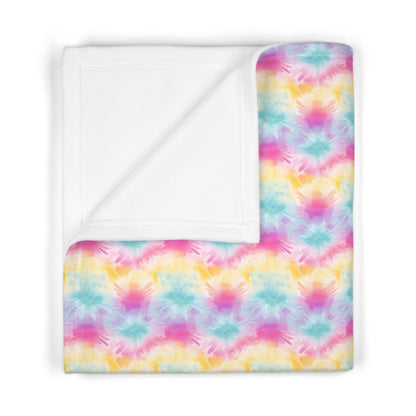 Pastel tie dye Pattern Soft Fleece Baby Blanket-MyBrightSideClothing