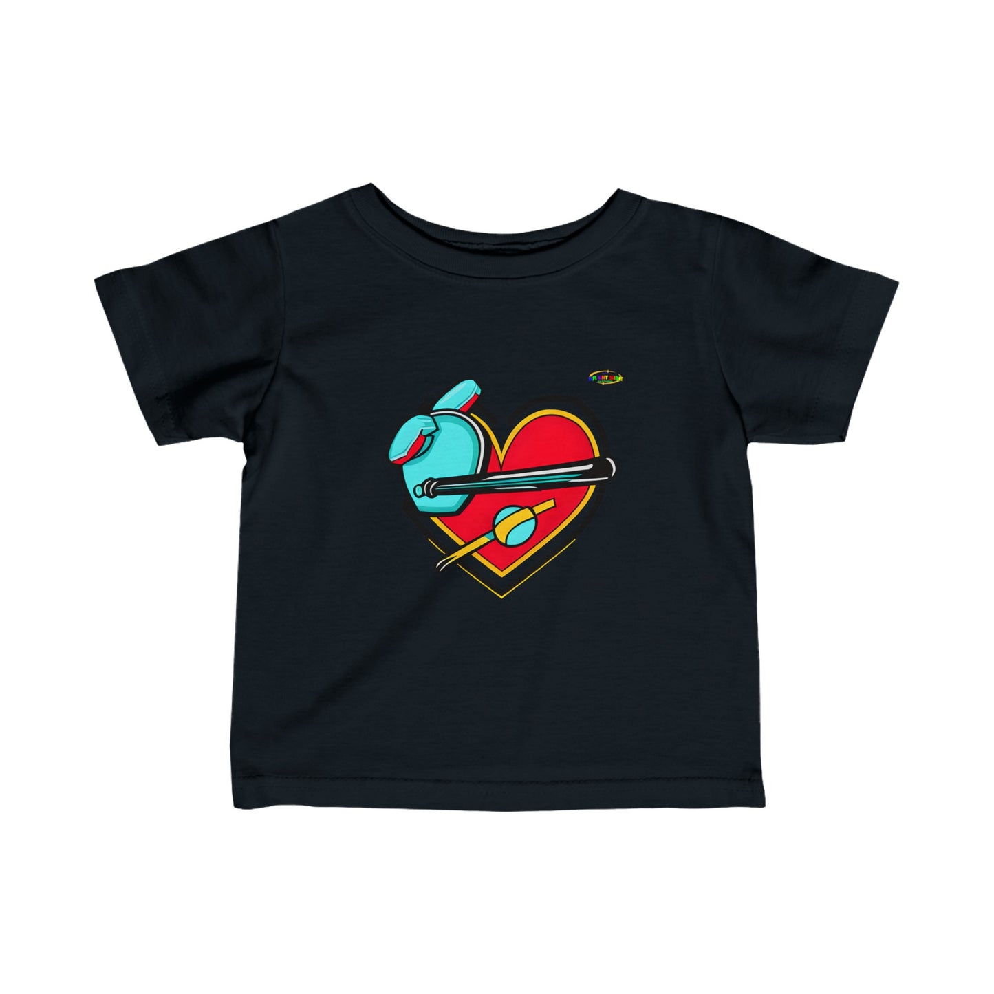 Cute Simple Baseball Heart Logo Infant Tee Jersey-My Bright Side Clothing