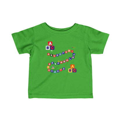 Cute Alphabet maze Infant Fine Jersey Tee-My Bright Side Clothing