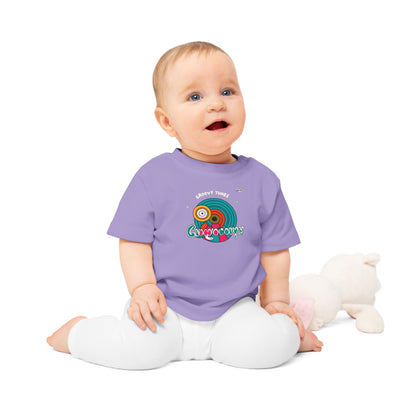 Cute Groovy Tunes Retro record Logo Baby T-Shirt -MyBrightSideClothing