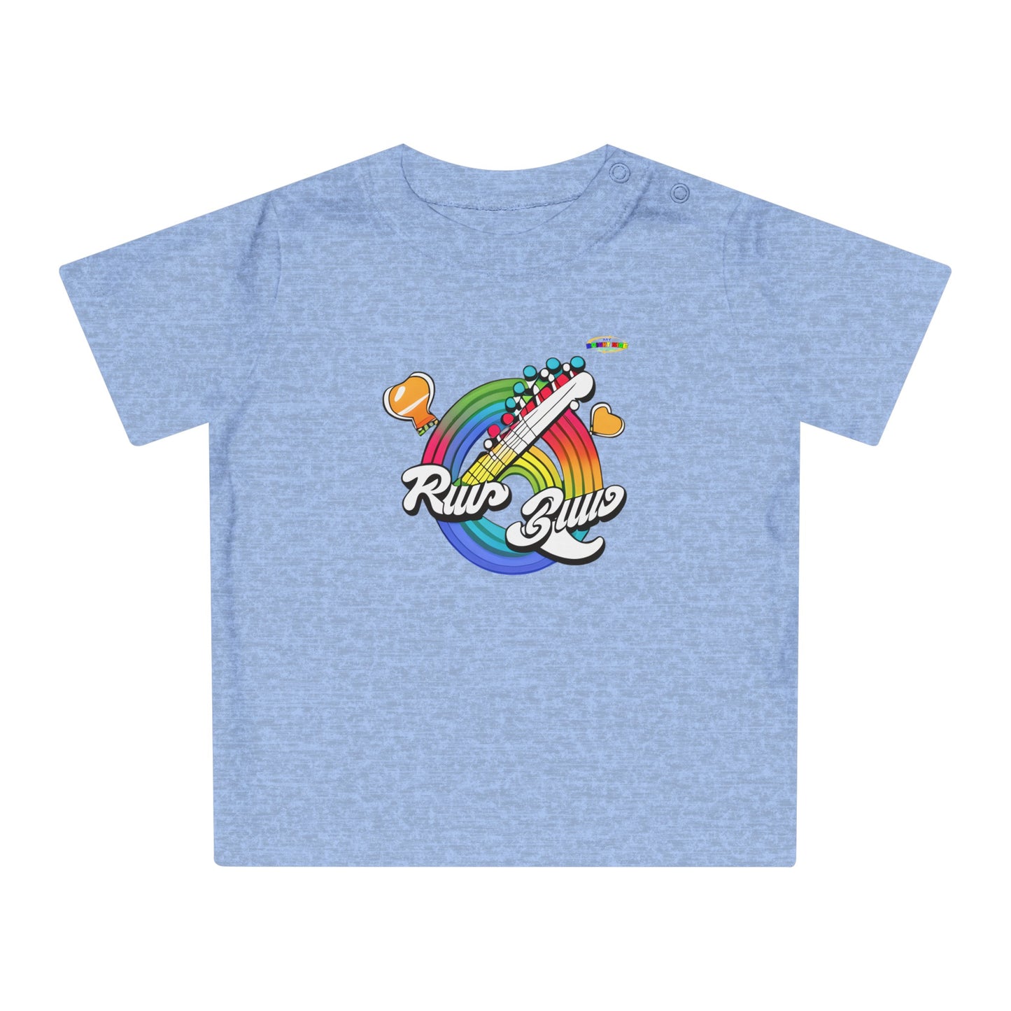 Cute Rainbow Making Music logo Baby T-Shirt-MyBrightSideClothing