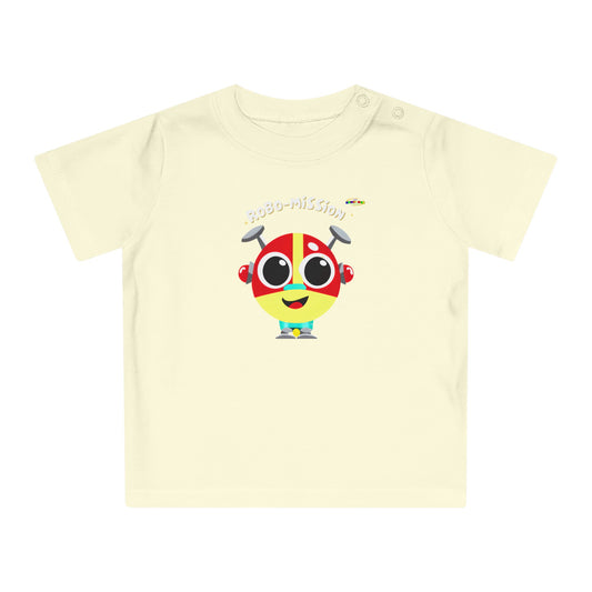 Cute little Robo Mission Robot Logo Baby T-Shirt -MyBrightSideClothing