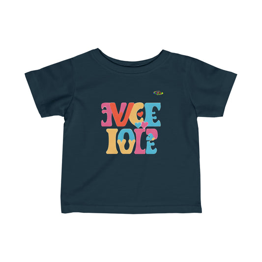 Love in both directions logo Infant Fine Jersey Tee-My Bright Side Clothing