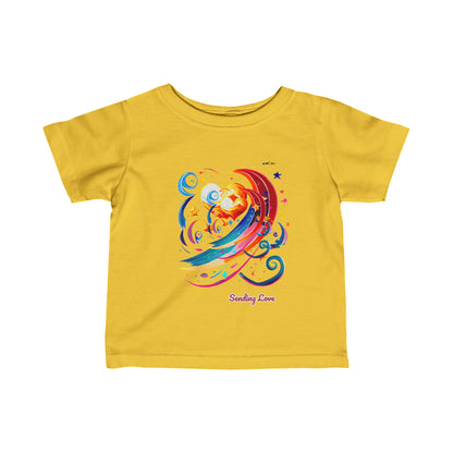 Cute Sending Love Heart Rainbow Graphic Infant Fine Jersey Tee  -My Bright Side Clothing