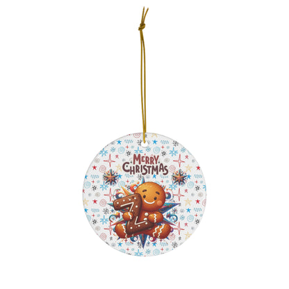 Letter Z Cute Christmas Ginger Bread ceramic ornament(A-Z Collection)-My Bright Side Clothing