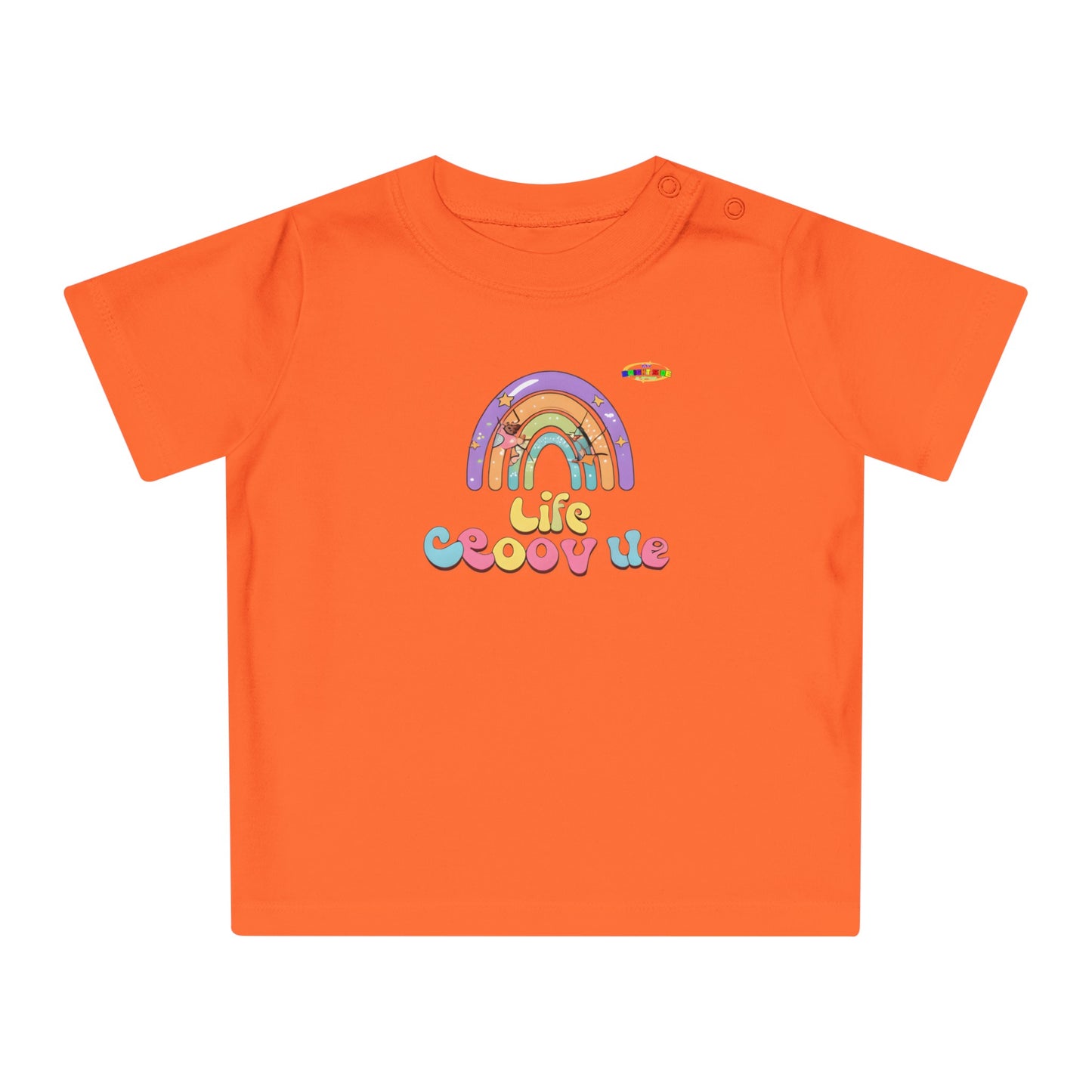 Cute Groovin Life Rainbow Logo Baby T-Shirt -MyBrightSideClothing