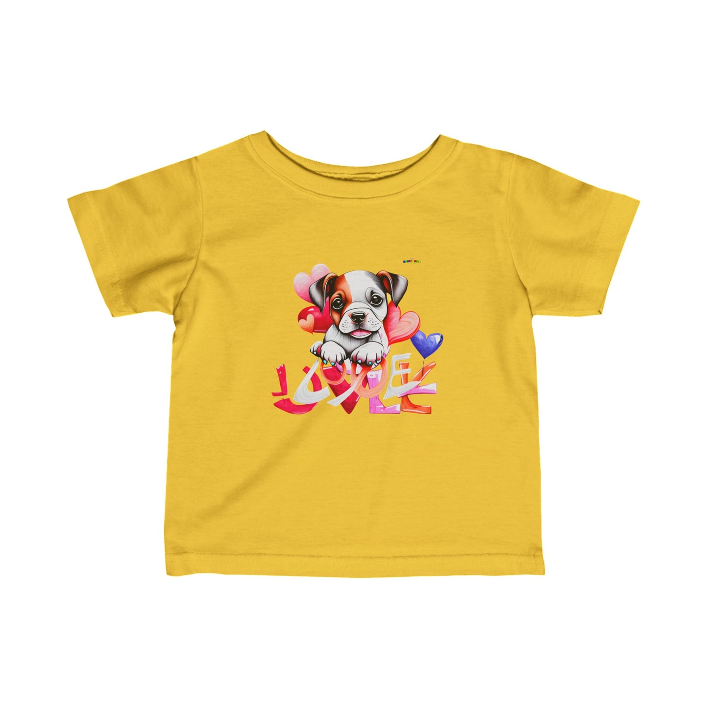 Cute Puppy Love Graphic Infant Fine Jersey Tee-My Bright Side Clothing